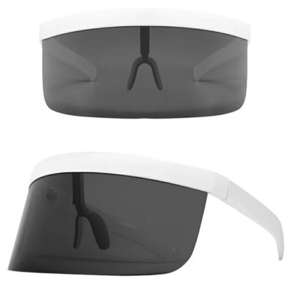 Oversized Fashion Sun Visor Unisex Sunglasses UV Lens - Picture 1 of 6